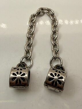 Charm Bracelet Safety Chain Silver Tone European Style Bracelet